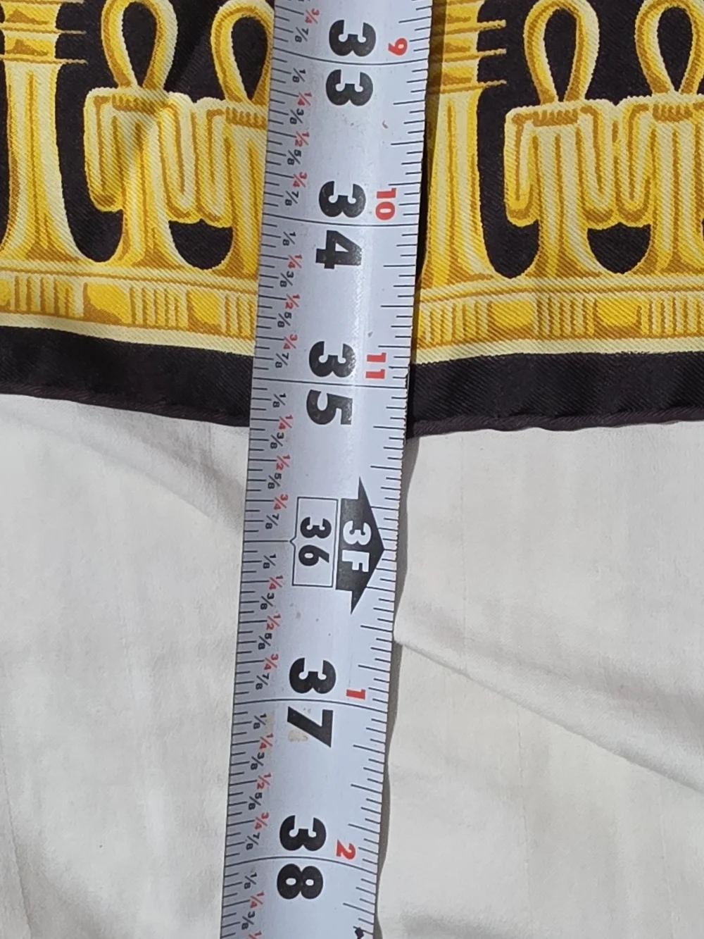 Hermès Black, Yellow and Cream Silk Scarf - Paris Motif